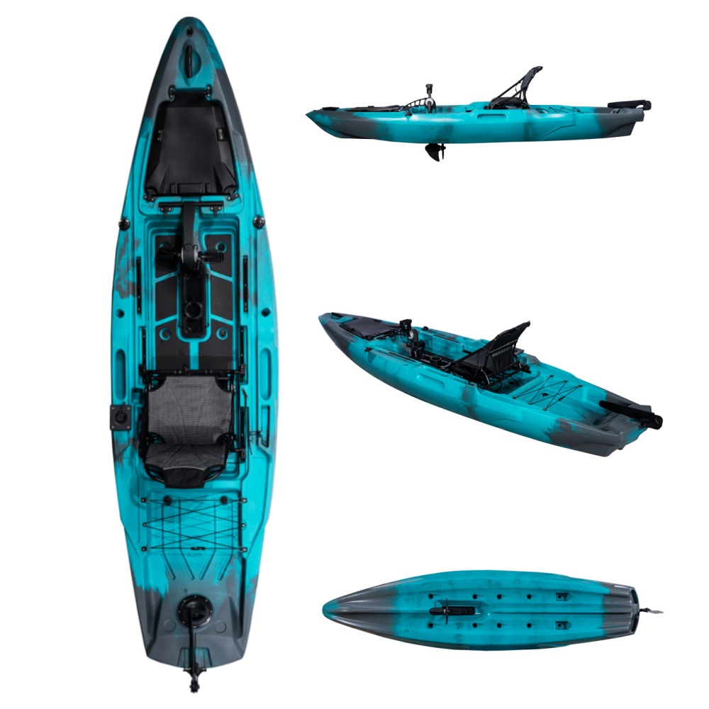 HDPE 12ft Single Person Ocean  - Fishing Kayak Pedal Drive 리뷰 및 가격
