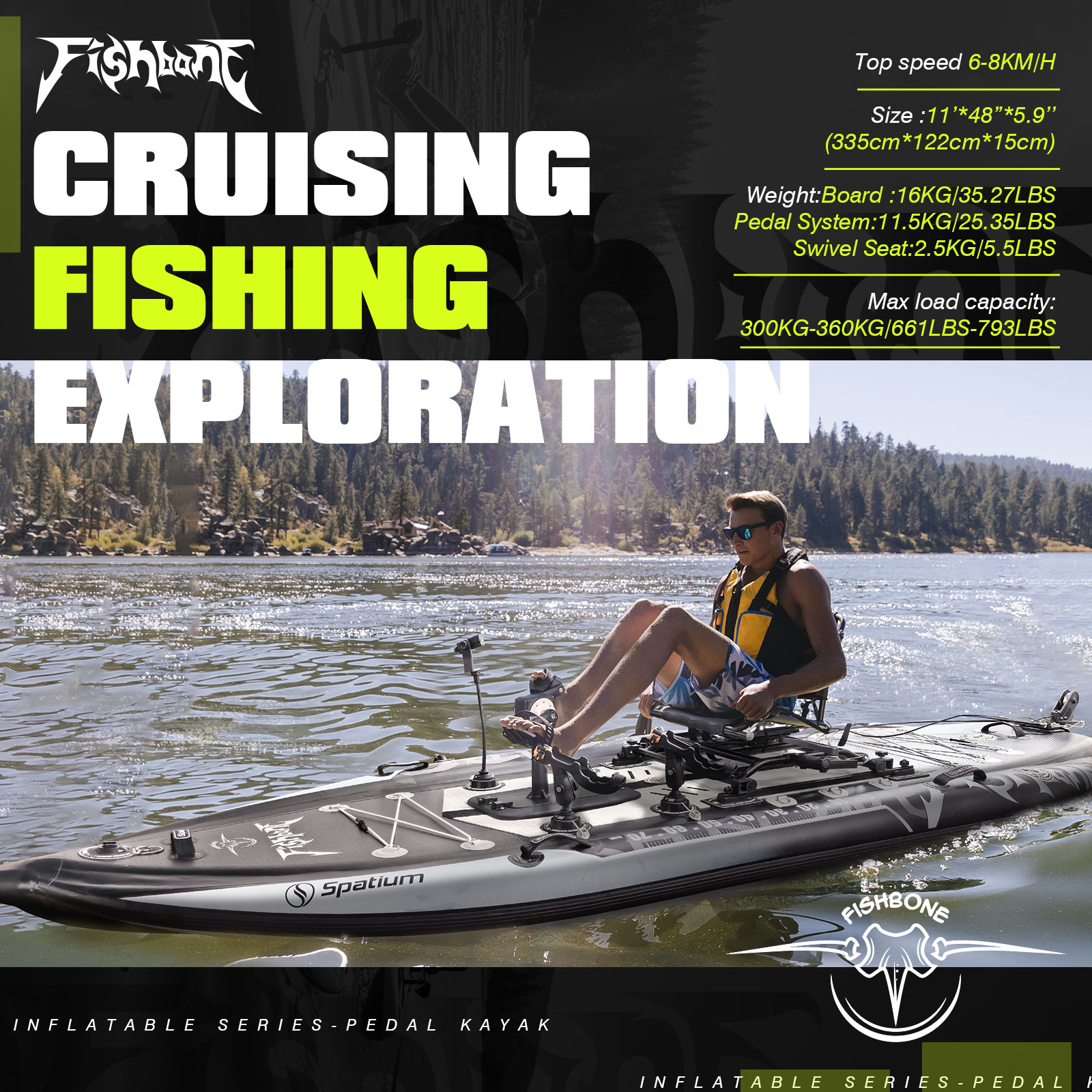 Spatium Pedal Kayak Inflatable - Fishing Kayak Pedal Drive 리뷰 및 가격