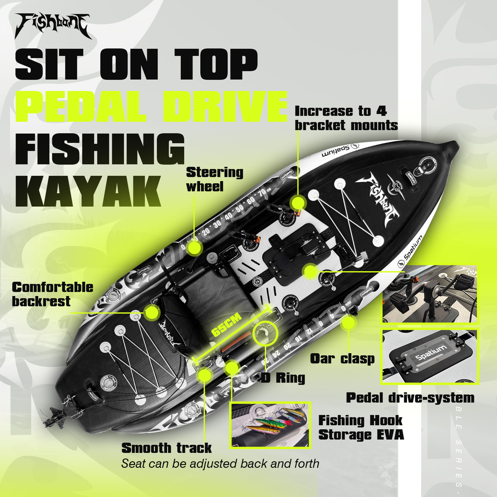 Spatium Pedal Kayak Inflatable - Fishing Kayak Pedal Drive 리뷰 및 가격