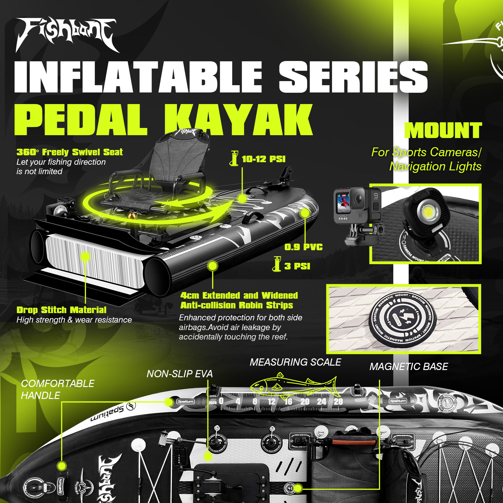 Spatium Pedal Kayak Inflatable - Fishing Kayak Pedal Drive 리뷰 및 가격