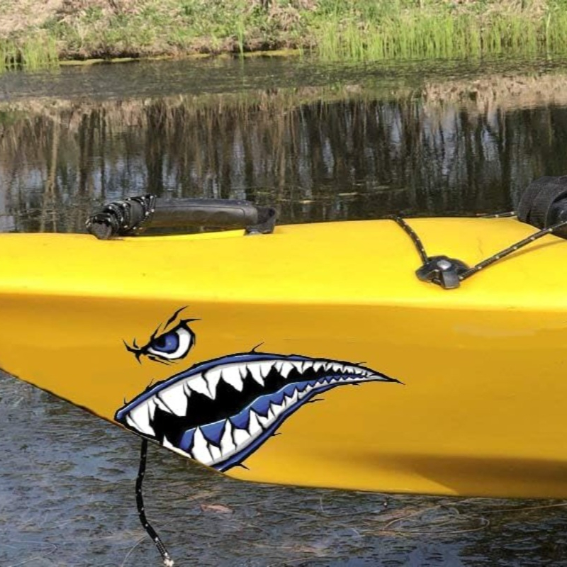 2PCS Shark Teeth Mouth Boat St - Fishing Kayak Sit On Top 리뷰 및 가격