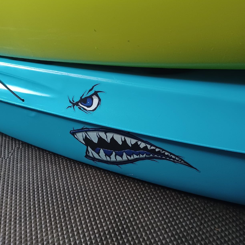 2PCS Shark Teeth Mouth Boat St - Fishing Kayak Sit On Top 리뷰 및 가격